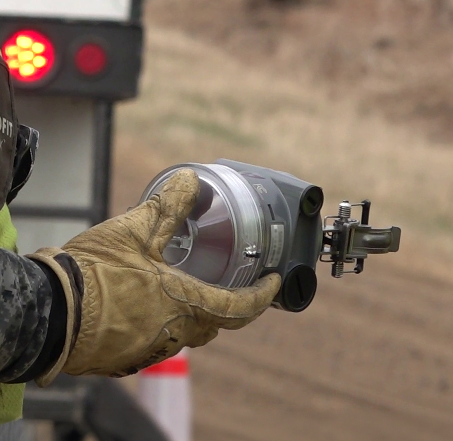 Patrolman Plus fault indicator installed on an overhead conductor