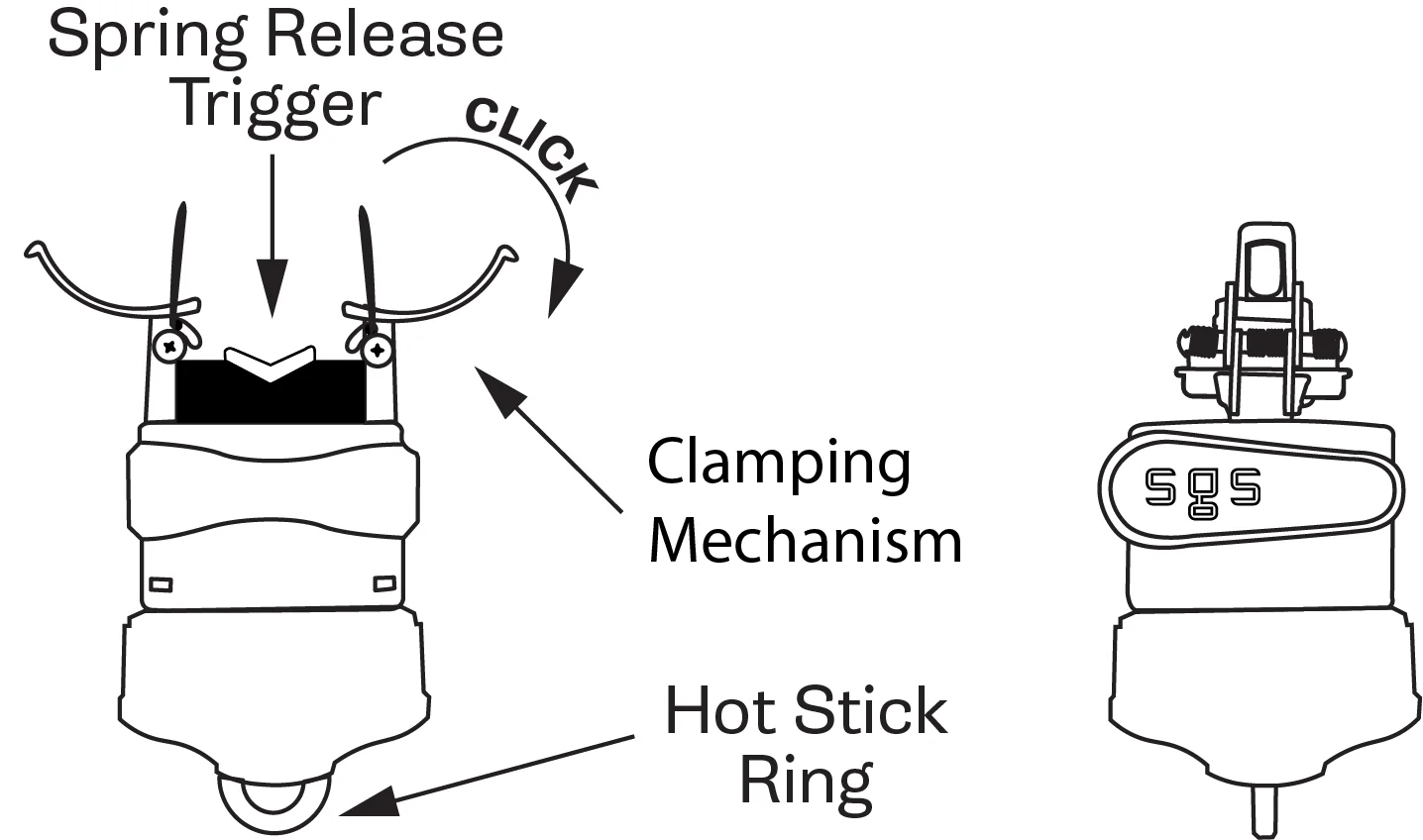 Spring release trigger and clamping mechanism